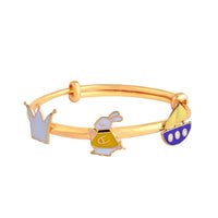 Cute Crown Adjustable Silver Kada