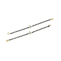 evil eye with crown kids Nazariya-Pair in Silver