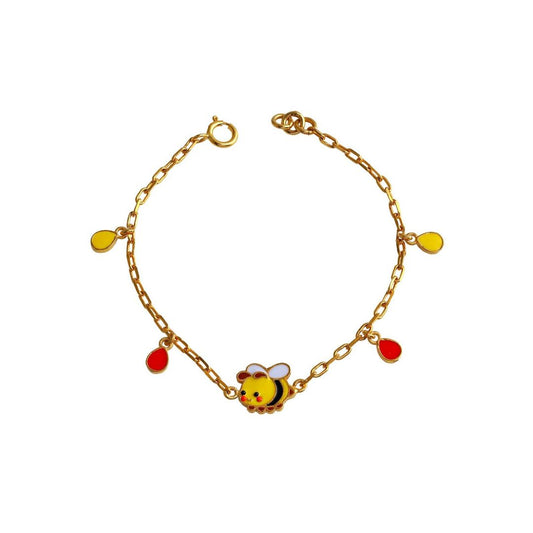 Bee hangin charms Kids Gold Bracelet - Arista Jewels