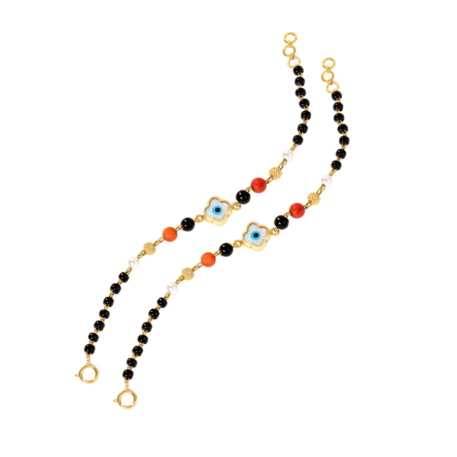 3 Colours Beads Nazariya Pair - Arista Jewels