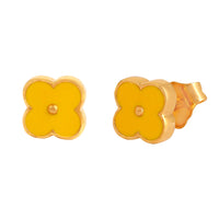 Yellow Clove Earrings in Silver