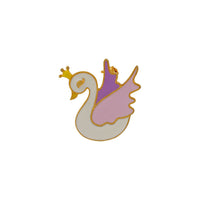Swan Silver Brooch for Kids
