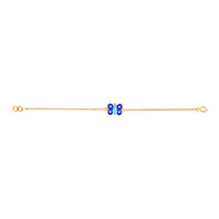 Polka Dot Butterfly Bracelet Silver
