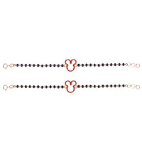 Mickey Outline Nazariya-Pair in Silver