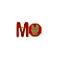 Sterling Silver Personalized Cufflink Iron Man With Letter M for Newborn to 15 Years | Hypoallergenic