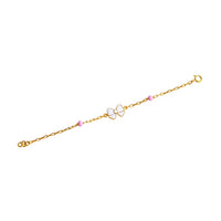 White Ribbon kids Gold Bracelet