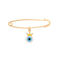 Adorable evil eye Baby Pin Silver