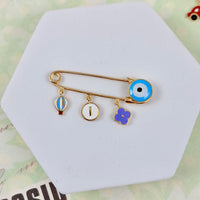 Personalised Baby Pin - Hot air balloon edition