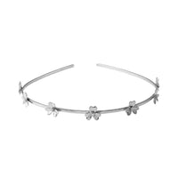Flower Hair Band in Silver
