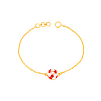 Polkie Red Football Bracelet