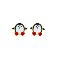 Penguin Kids Gold Earrings