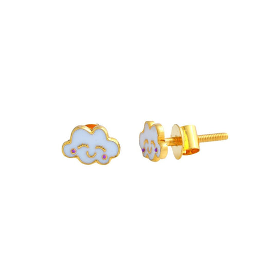 Cloud Kids Gold Earrings - Arista Jewels