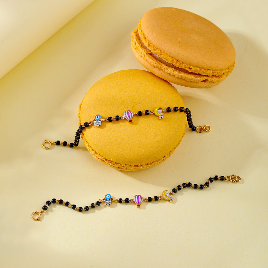 Hamsa Balloon Teddy Moon Nazariya-Pair - Arista Jewels