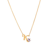 Football Letter K Neckalce