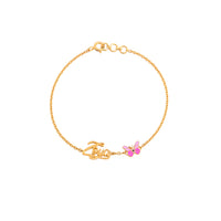 Personalised Pink Butterfly Name Bracelet
