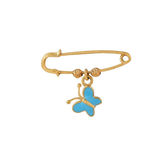 Blue Butterfly Kids Gold Baby Pin - Arista Jewels
