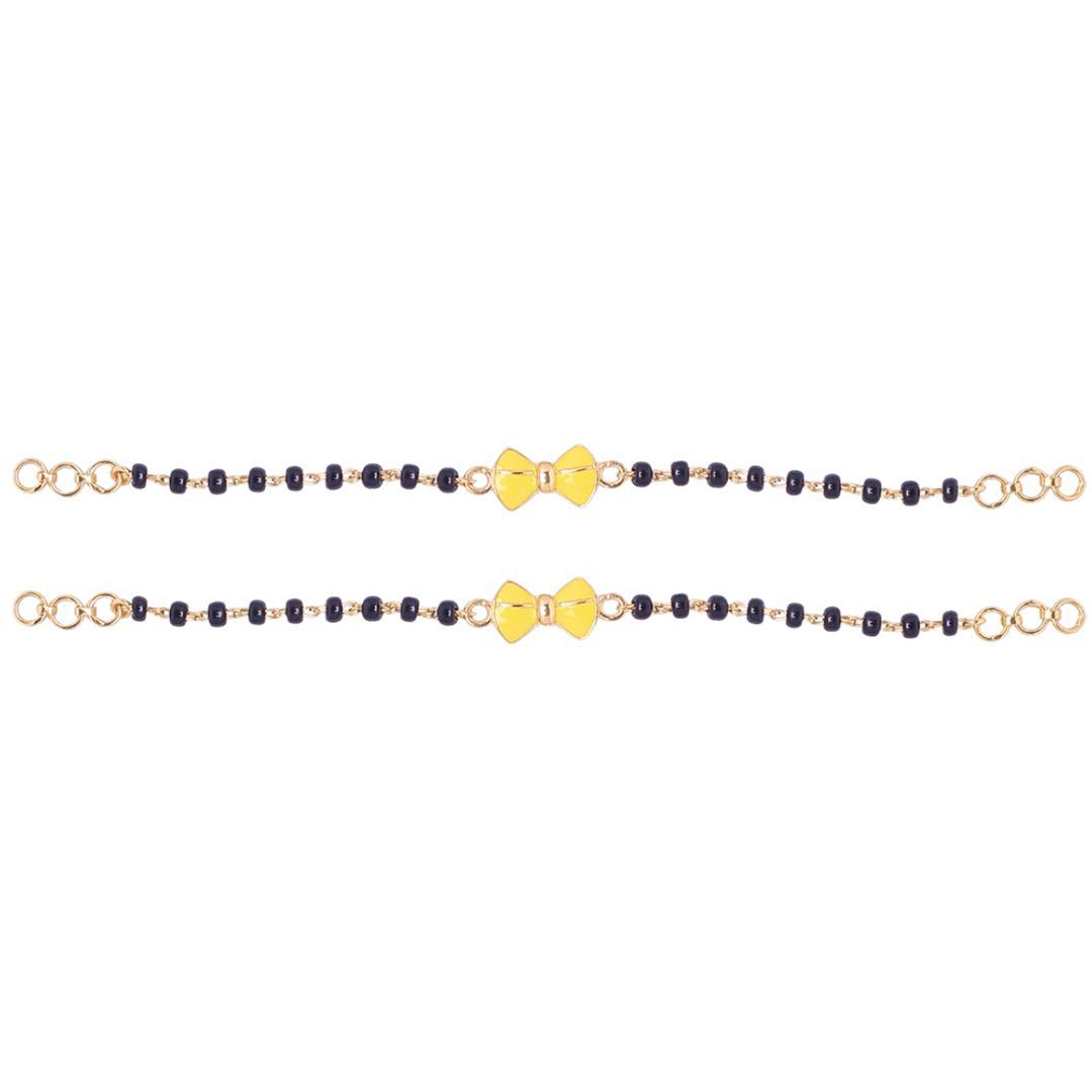 Gold Yellow Bow Nazariya-Pair in Gold