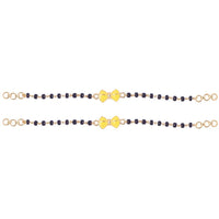 Yellow Bow Nazariya-Pair in Silver