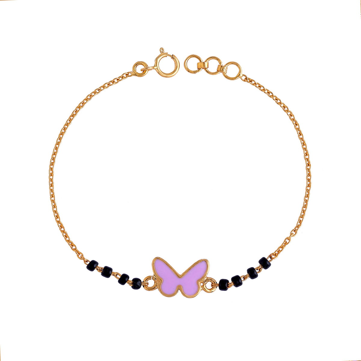 Cute Butterfly BlackbeadsBracelet - Arista Jewels