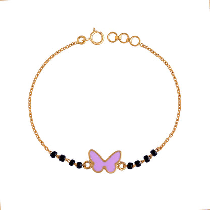 Cute Butterfly BlackbeadsBracelet - Arista Jewels