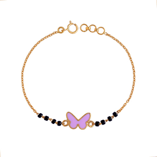 Cute Butterfly BlackbeadsBracelet - Arista Jewels