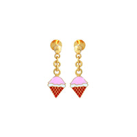 Ice cream Drop Kids Gold Earrings