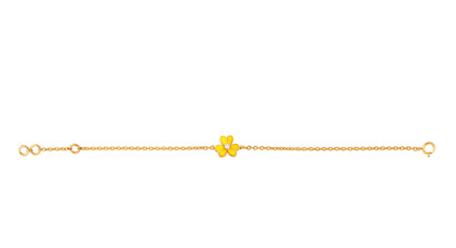 Yellow Flower Flower With 1 Diamond Center - Arista Jewels