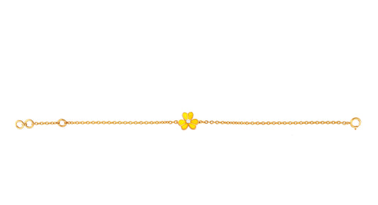 Yellow Flower Flower With 1 Diamond Center - Arista Jewels