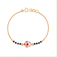 Red Football Blackbeads Bracelet