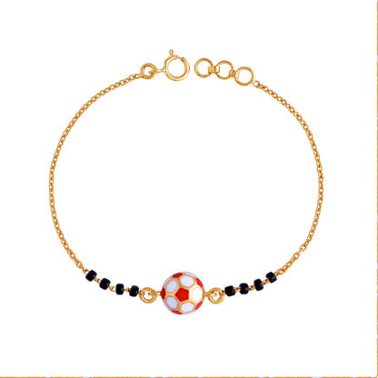 Red Football Blackbeads Bracelet - Arista Jewels