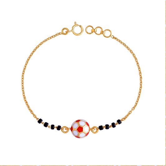 Red Football Blackbeads Bracelet - Arista Jewels