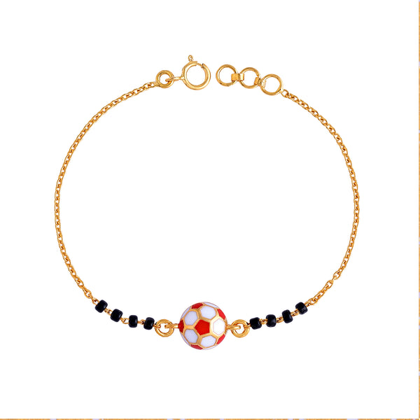 Red Football Blackbeads Bracelet - Arista Jewels
