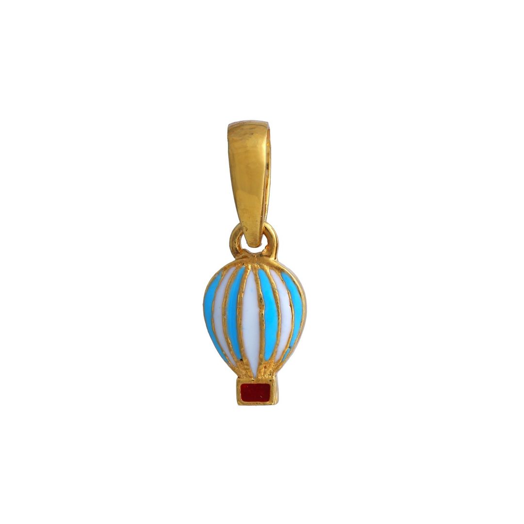 Hot Air Balloon Kids Gold Pendant - Arista Jewels