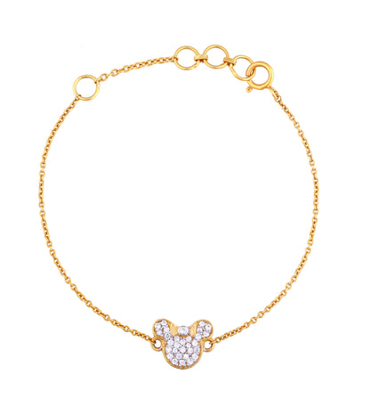 Little  Mickey Mouse Diamonds Bracelet - Arista Jewels