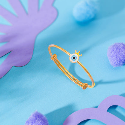 Crown Evil Eye Silver Kada – Royal Protection - Arista Jewels