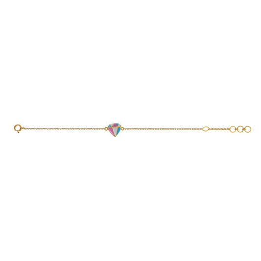 Colourful Diamonds Kids Gold Bracelet - Arista Jewels