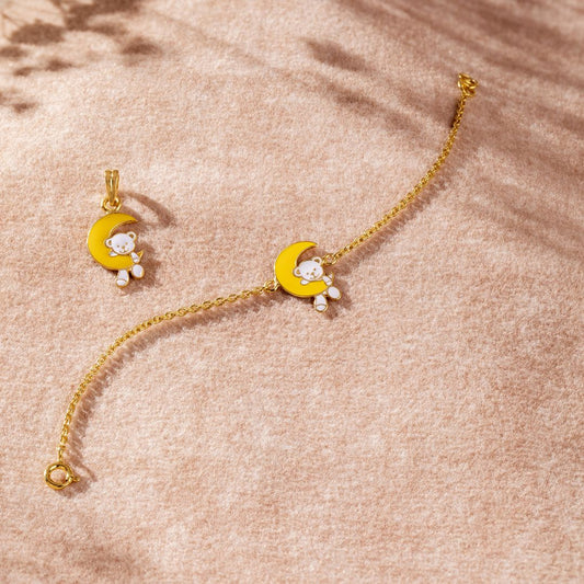 Teddy Moon Charm Set - Arista Jewels