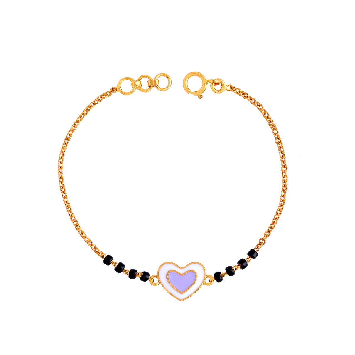 Heart In Heart Blackbeads Bracelet - Arista Jewels