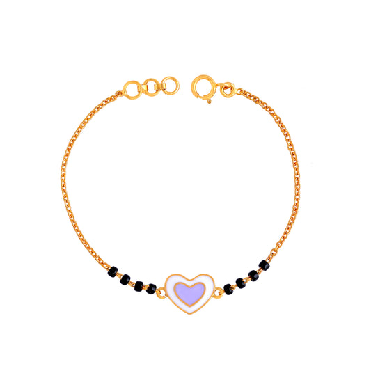 Heart In Heart Blackbeads Bracelet - Arista Jewels