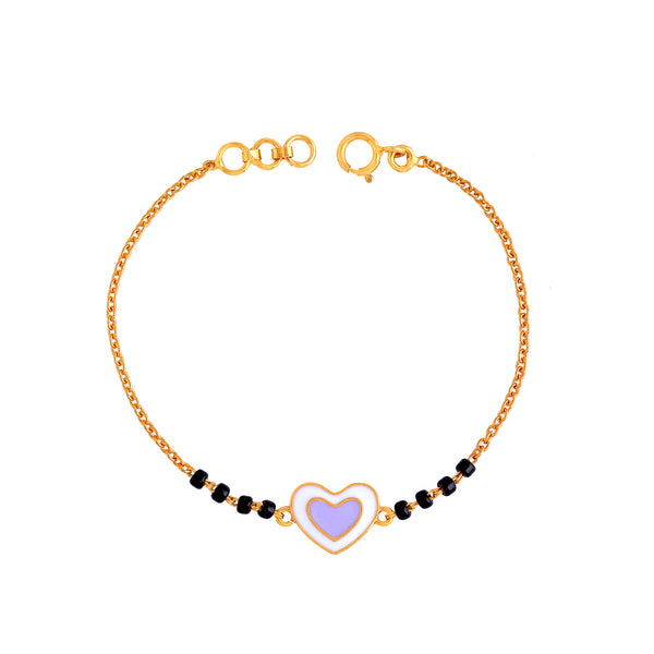 Heart In Heart Blackbeads Bracelet - Arista Jewels