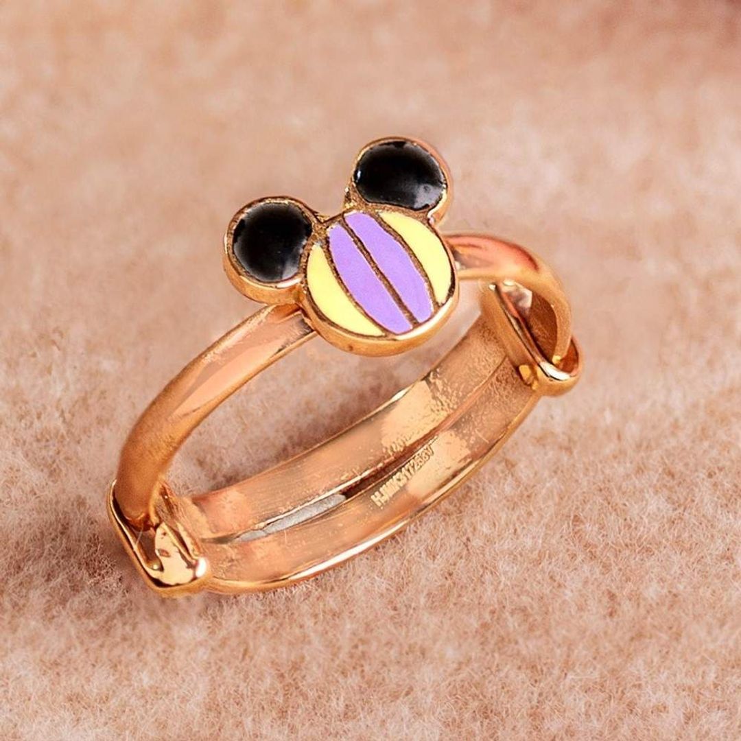 Cute Mickey Kids Gold Ring - Arista Jewels