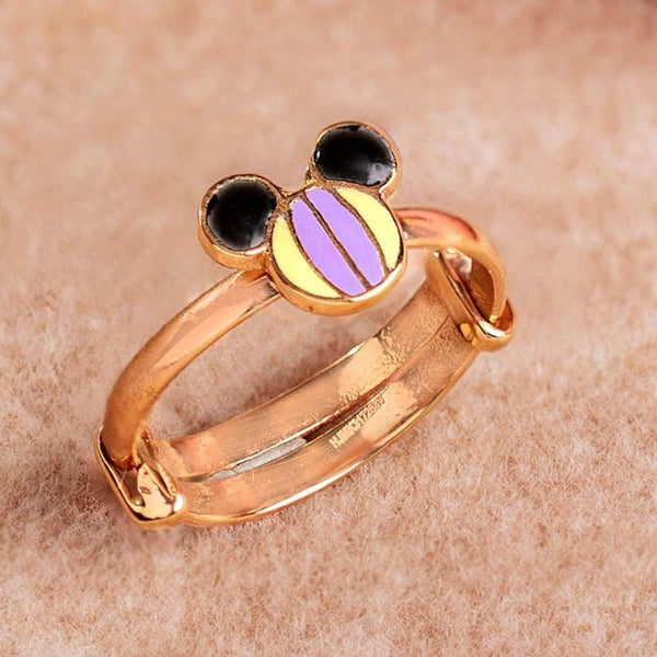 Cute Mickey Kids Gold Ring