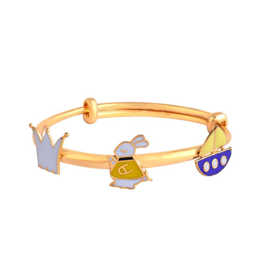 Cute Crown Adjustable Silver Kada - Arista Jewels