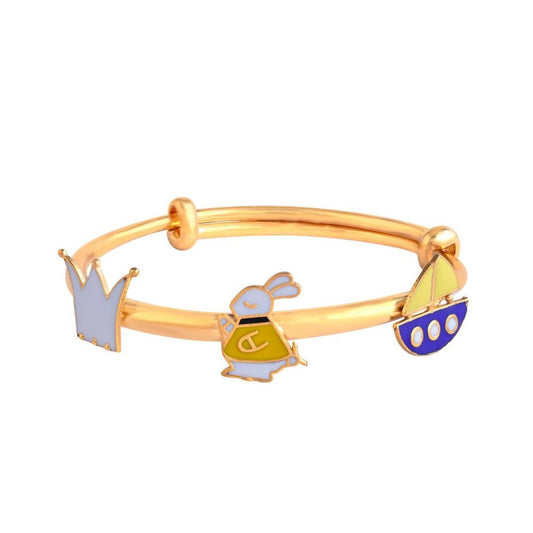 Cute Crown Adjustable Silver Kada - Arista Jewels