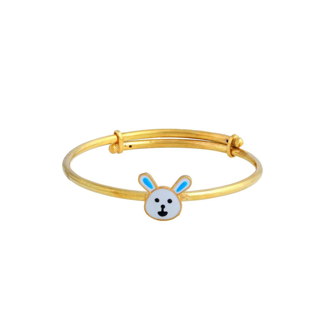Cute Rabbit Kids Gold Kada - Arista Jewels