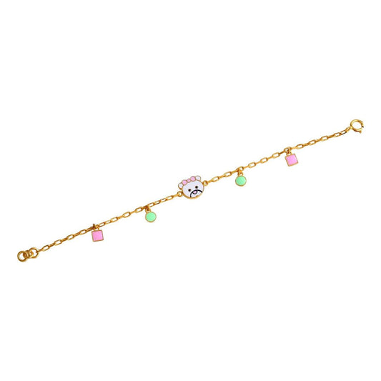 Teddy and bow Kids Gold Bracelet - Arista Jewels