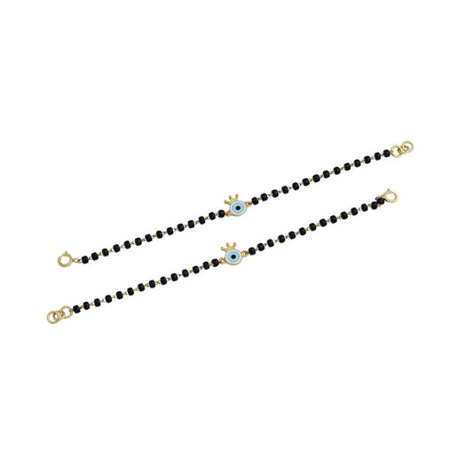 Evil Eye with Crown Kids Gold Nazariya - Arista Jewels