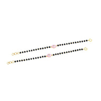 Pink Evil Eye kids Nazariya-Pair in Silver