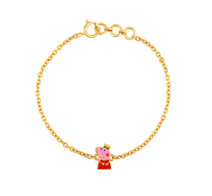 Cute Peppa Pig Silver Bracelet - Arista Jewels