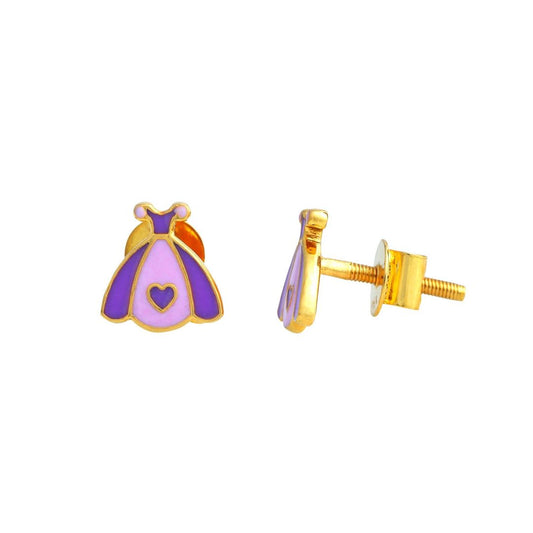 Dress Kids Gold Earrings - Arista Jewels